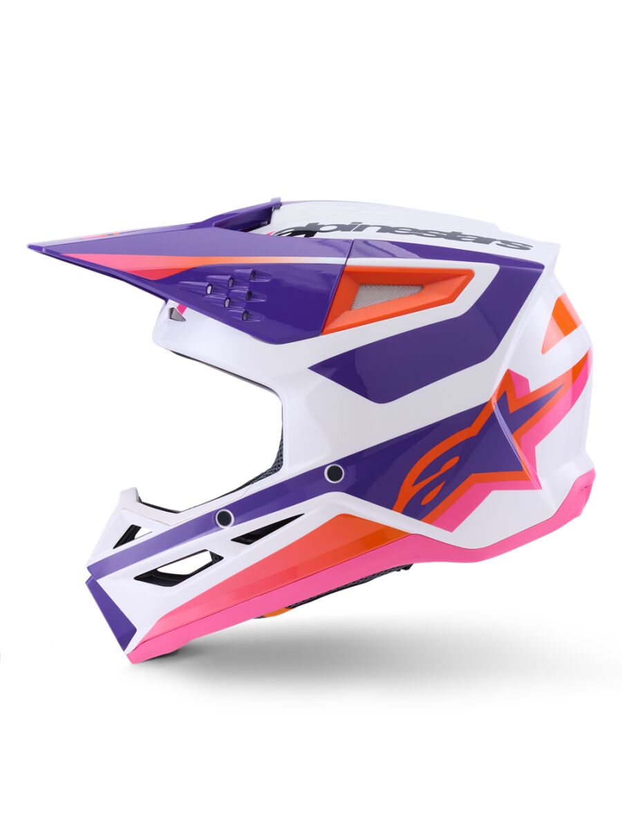 Alpinestars SM3 Heat Crosshelm Rosa/ Lila/ Wieß - 5
