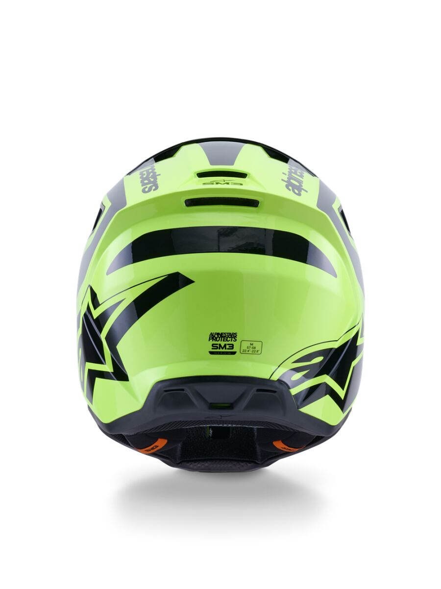 Alpinestars SM3 Heat Crosshelm Schwarz/ Gelb - 3