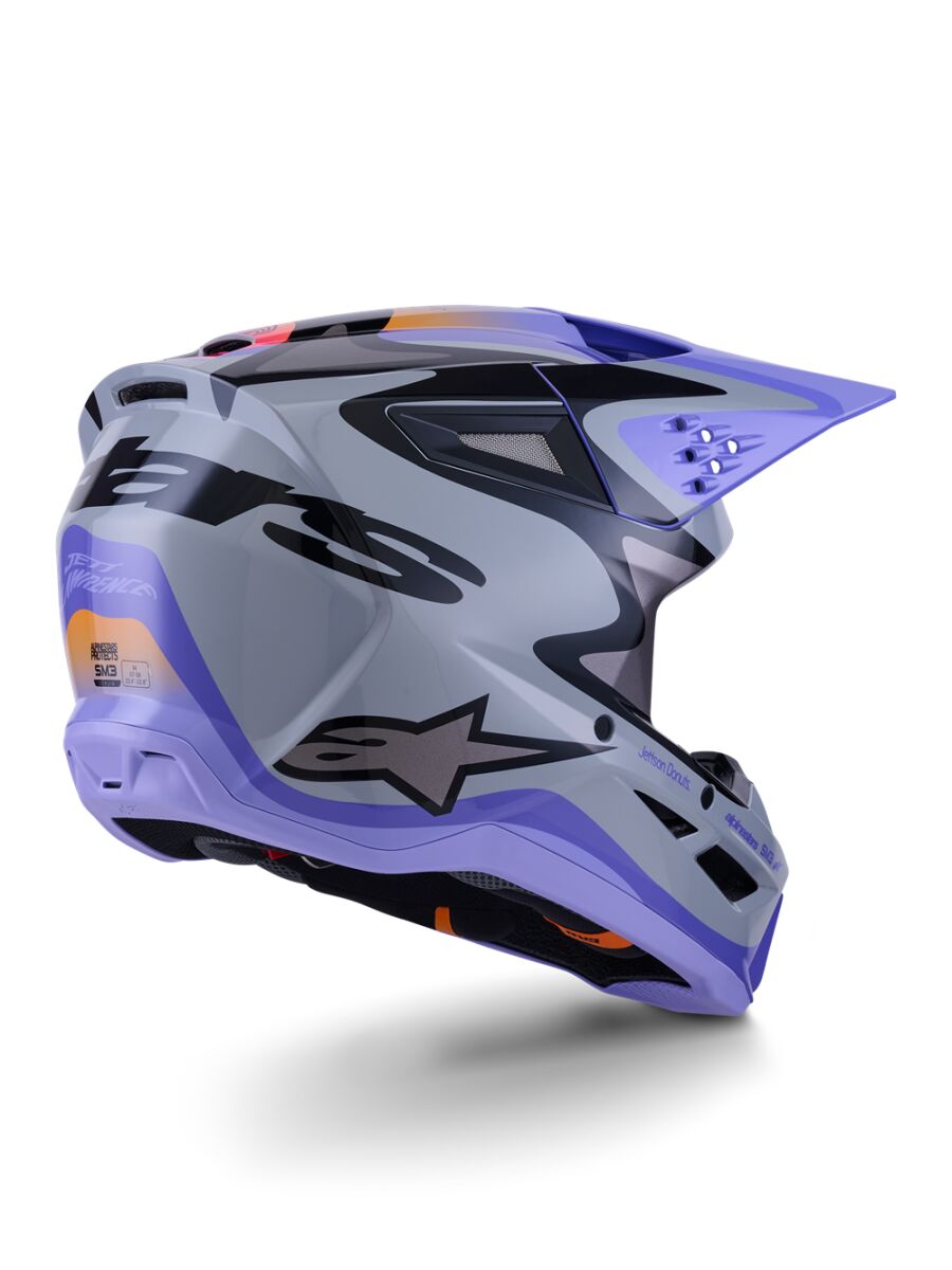 Alpinestars SM3 Jettson Crossi Kypärä Musta/ Harmaa/ Violetti - 4