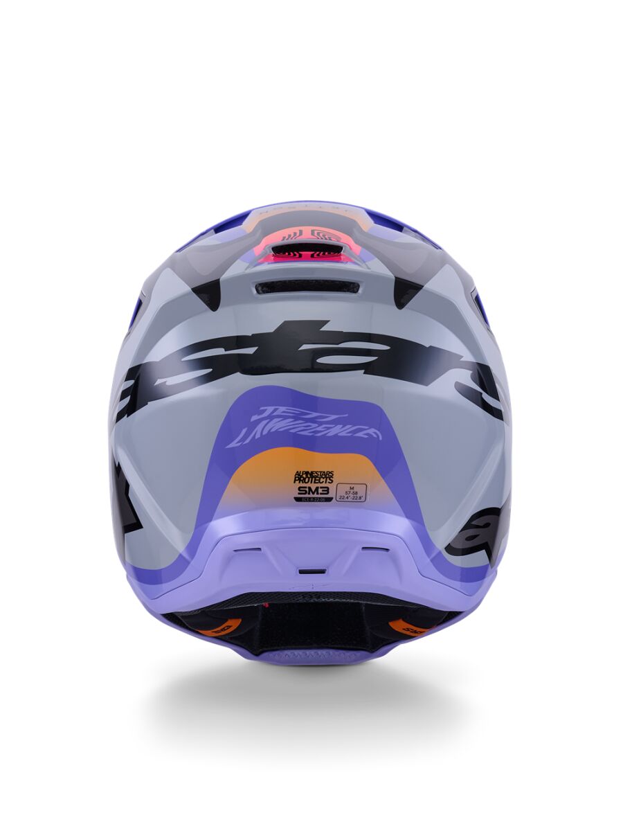 Alpinestars SM3 Jettson Crossi Kypärä Musta/ Harmaa/ Violetti - 2