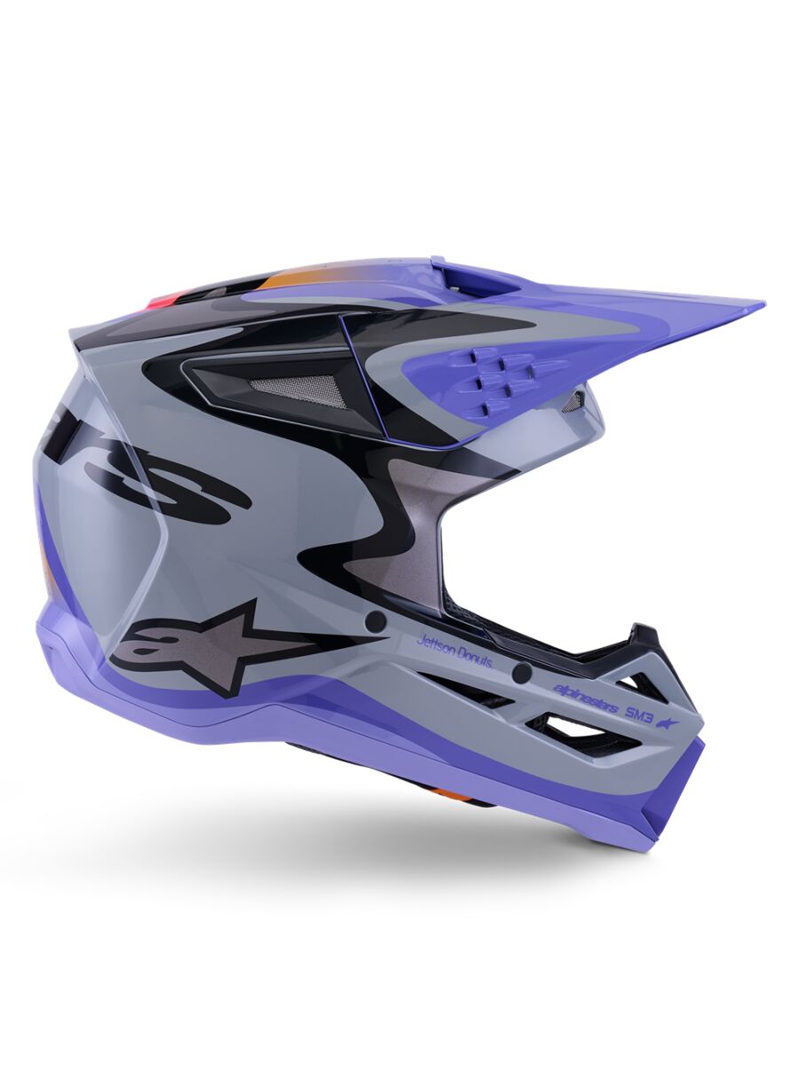 Alpinestars SM3 Jettson Crossi Kypärä Musta/ Harmaa/ Violetti - 6