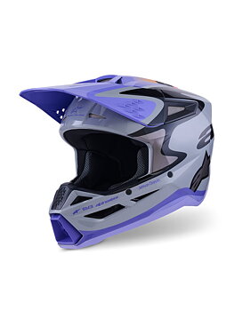 Alpinestars SM3 Jettson Crossi Kypärä Musta/ Harmaa/ Violetti