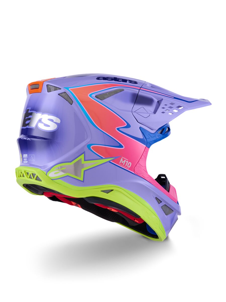 Alpinestars Supertech M10 Jett MIPS® Crosshelm Roze/ Purper - 7