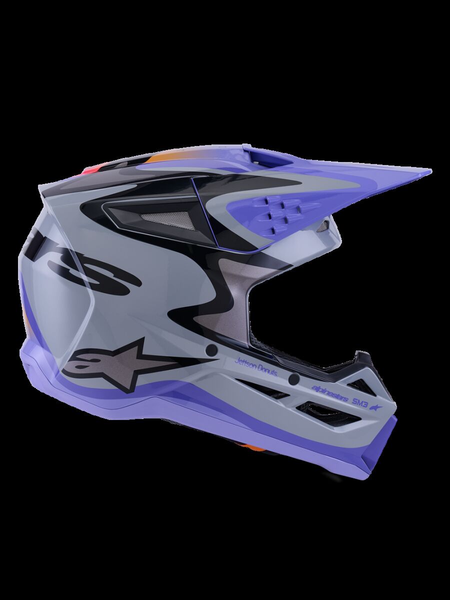 Alpinestars Youth SM3 Jettson Crosshjälm Svart/ Grå/ Lila - 7