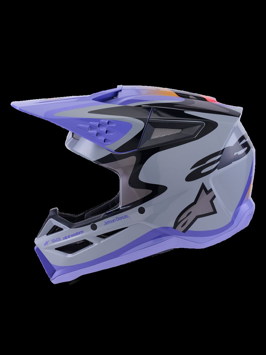 Alpinestars Youth SM3 Jettson Crosshjälm Svart/ Grå/ Lila - 4