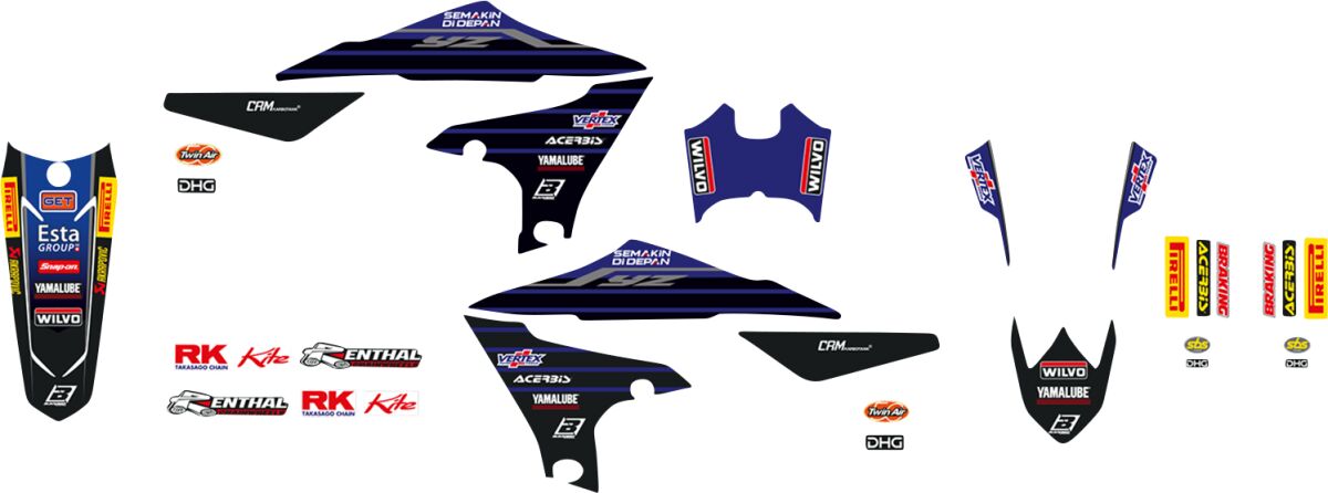 Blackbird Racing Replica Factory Team Yamaha 2022 Graphics Kit
