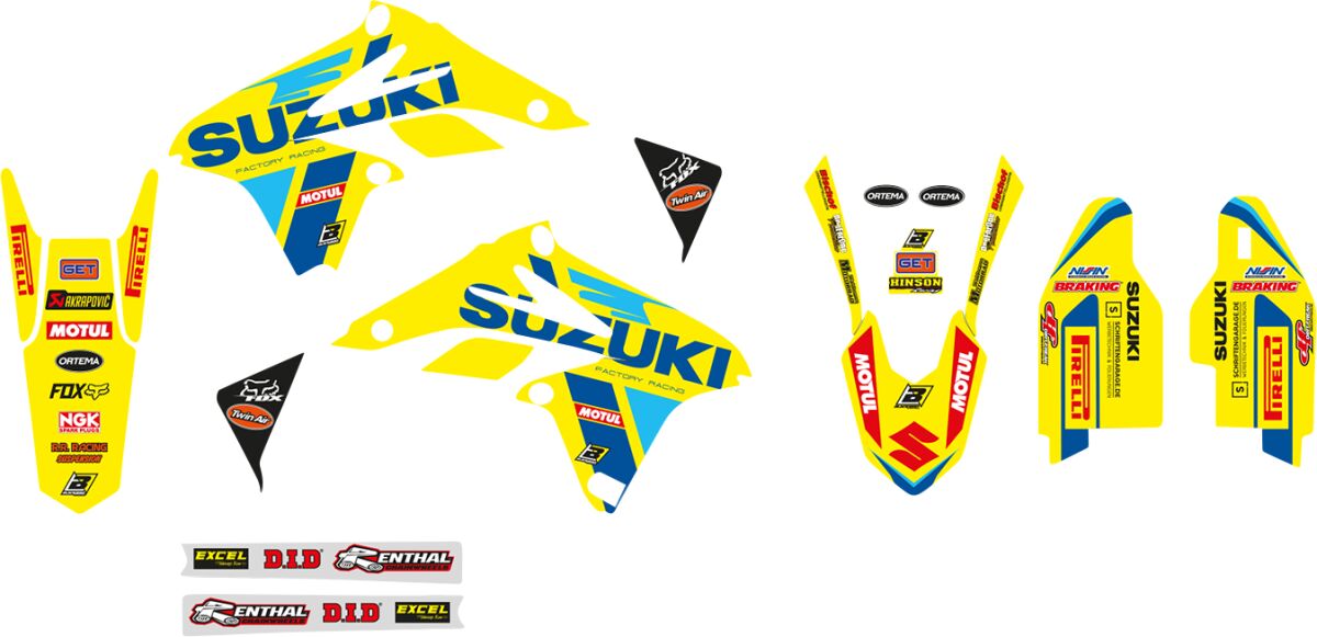 Blackbird Racing Replica Team Suzuki KSRT 2022 Graphics Kit Blackbird