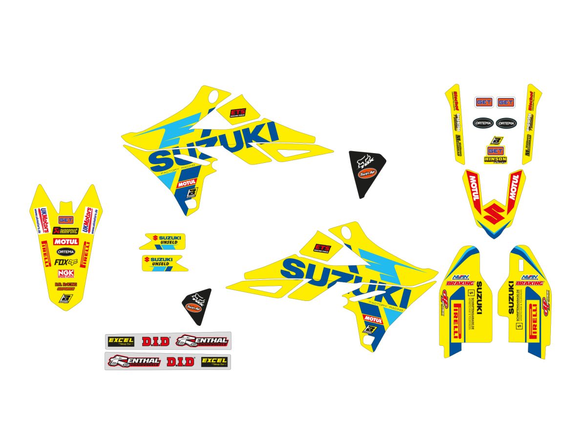 Blackbird Racing Replica Team Suzuki KSRT 2022 Graphics Kit Blackbird