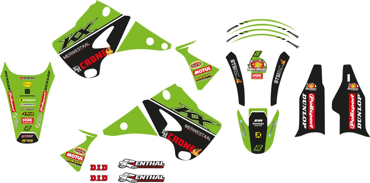 Graphic Kit Replica Team Kawasaki H&F 2022 Blackbird