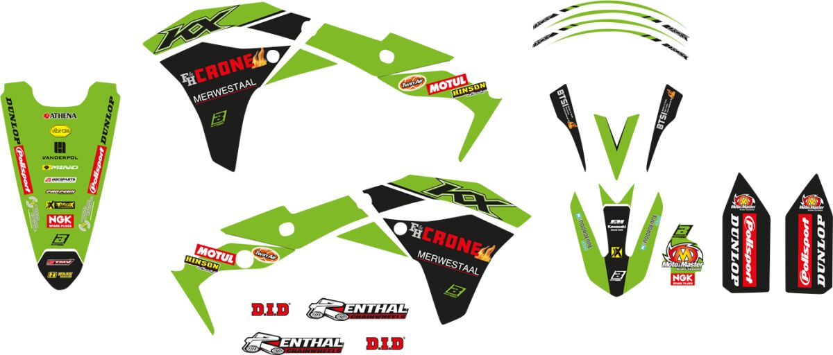 Graphic Kit Replica Team Kawasaki H&F 2022 Blackbird