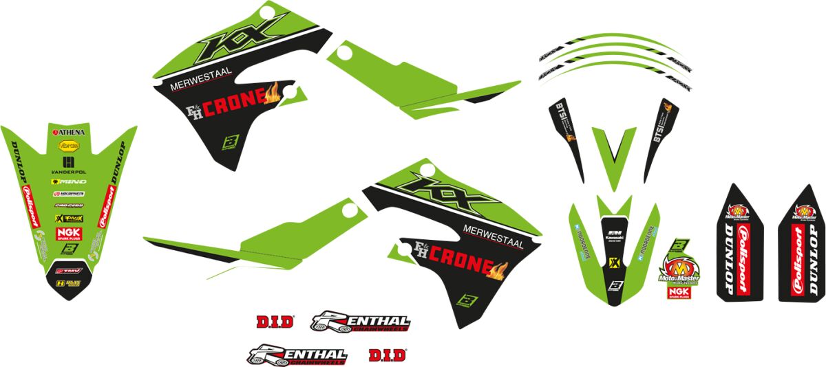 Blackbird Graphic Kit Replica Team Kawasaki H&F 2022