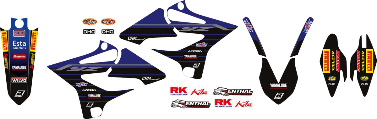 Blackbird Racing Replica Factory Team Yamaha 2022 Graphics Kit With Seat Cover