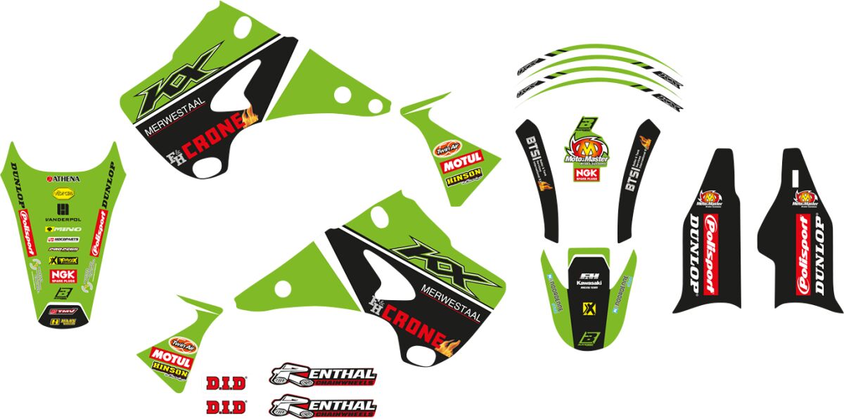 Blackbird Graphic Kit With Seat Cover Replica Team Kawasaki H&F 2022