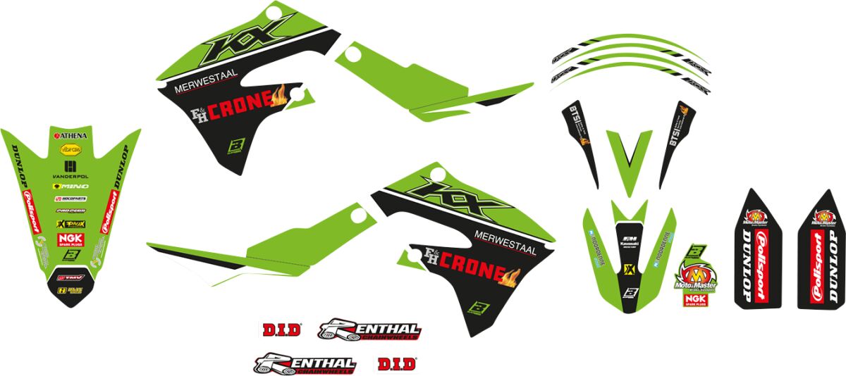 Blackbird Graphic Kit With Seat Cover Replica Team Kawasaki H&F 2022