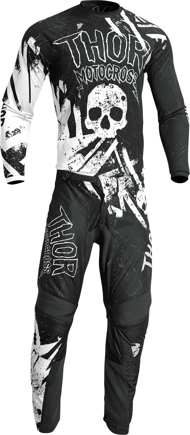Thor Youth Sector Gnar Jersey, Black/White