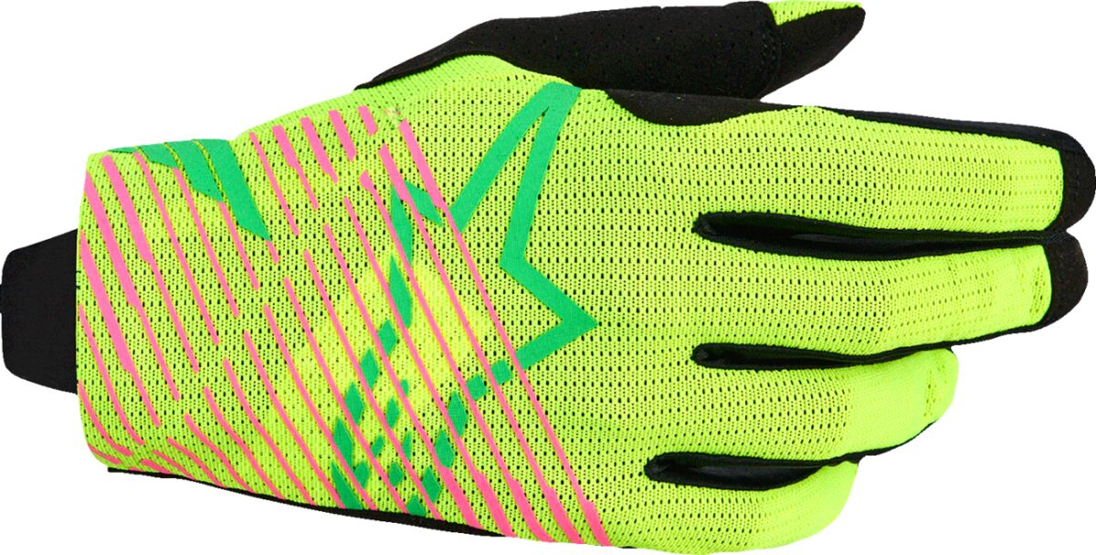 Alpinestars Radar Pro Crosshandskar Svart/ Hi-Vis Rosa/ Hi-Vis Gul/ Grön