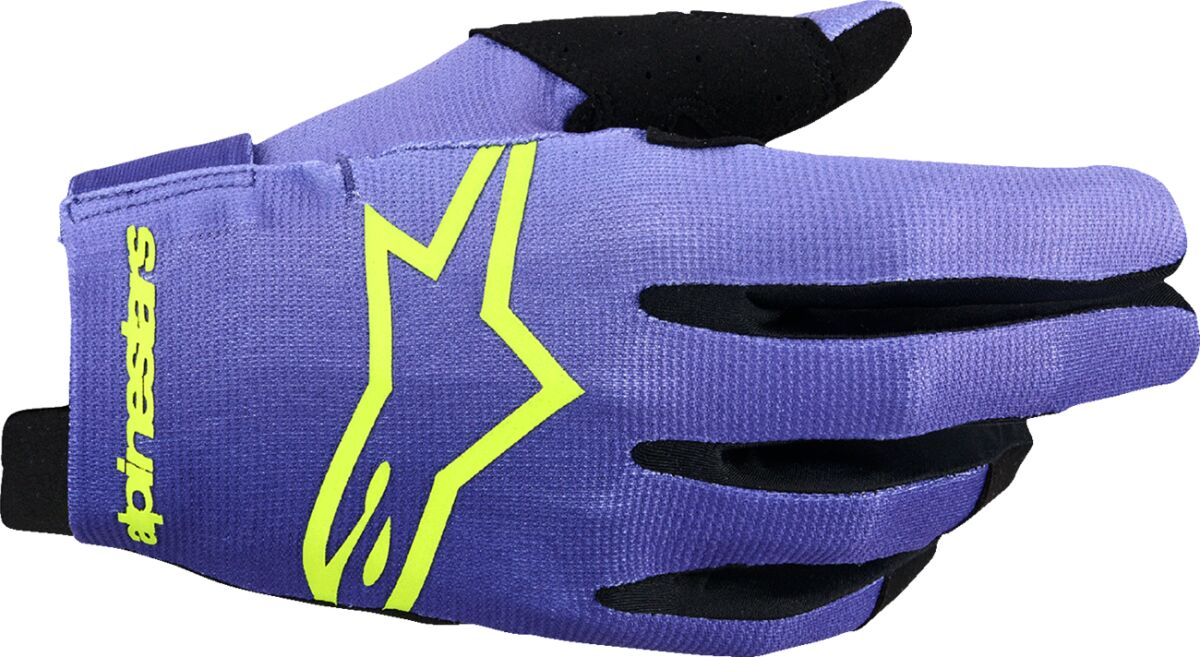 Alpinestars Radar Crosshandskar Svart/ Hi-Vis Gul/ Lila