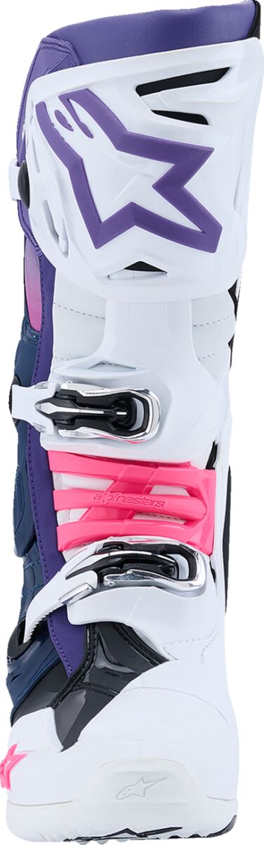 Alpinestars Tech 10 Crosstövlar Hi-Vis Rosa/ Blå/ Violett/ Vit - 2