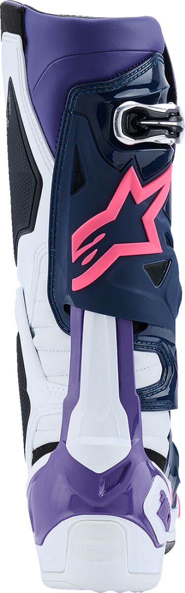 Alpinestars Tech 10 Crosstövlar Hi-Vis Rosa/ Blå/ Violett/ Vit - 7