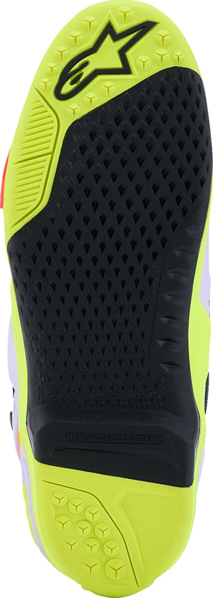 Alpinestars Tech 10 Supervented Crosstövlar Diva Pink/ Hi-Vis Gul/ Lila - 4
