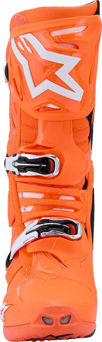 Alpinestars Tech 10 Supervented Crossstøvler Svart/ Hi-Vis Oransje/ Hvit - 4