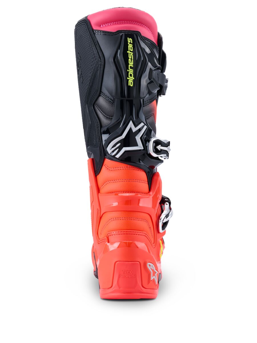 Alpinestars Tech 7 Crosstövlar Svart/ Hi-Vis Rosa/ Röd - 2