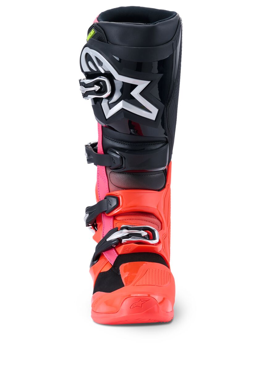Alpinestars Tech 7 Crosstövlar Svart/ Hi-Vis Rosa/ Röd - 7