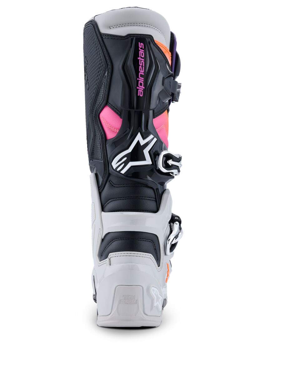 Alpinestars Tech 7 Crosstövlar Svart/ Grå/ Orange/ Rosa/ Lila - 5