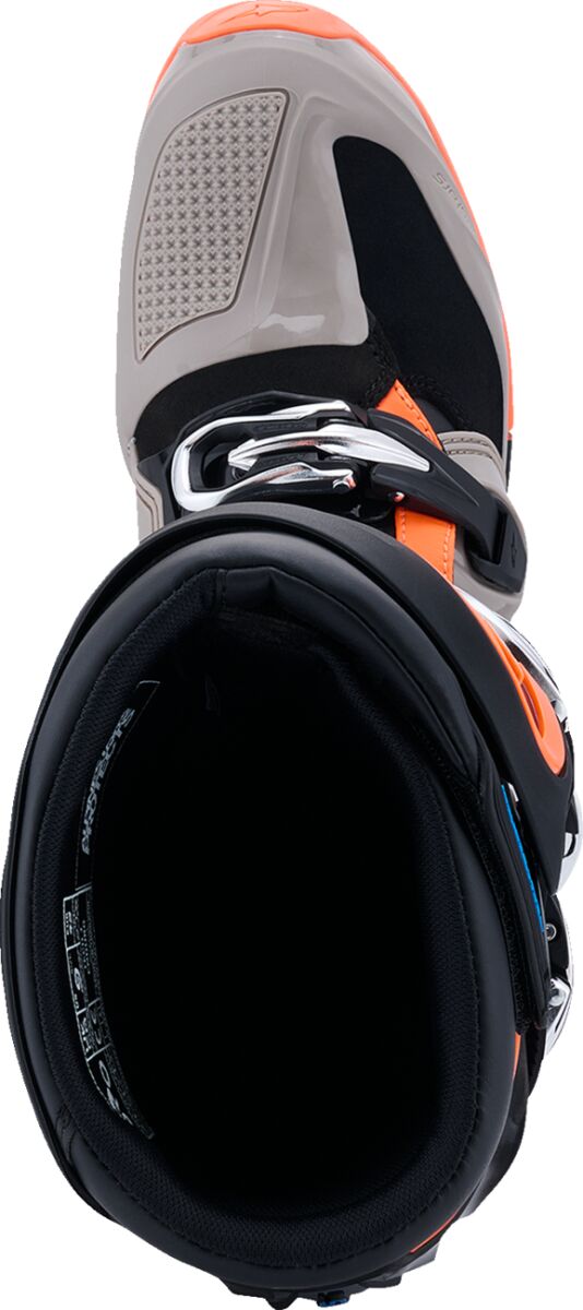 Alpinestars Tech 7 Enduro Crosslaarzen Zwart/ Hi-Vis Oranje/ Grijs - 3