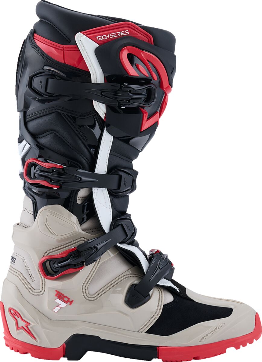 Alpinestars Tech 7 Enduro Crosstövlar Svart/ Röd/ Grå - 3