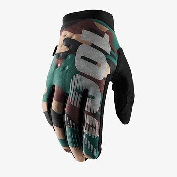 100% Brisker Crossihanskat, Camo/Musta