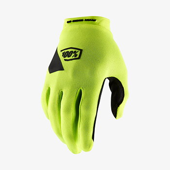 100% Ridecamp Crosshandskar, Fluo Gul