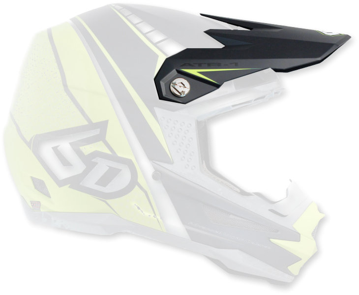 6D ATR-1 Edge Visir, Neon Gul/Grå