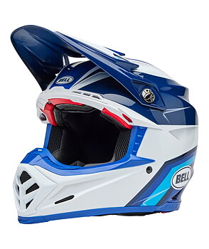 BELL Moto-9S Flex MX Helmet Merchant Gloss White/ Blue