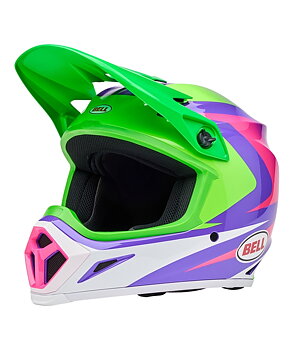 BELL MX-9 Mips Crosshjelm Jackal Hi-Vis Grøn/ Lilla