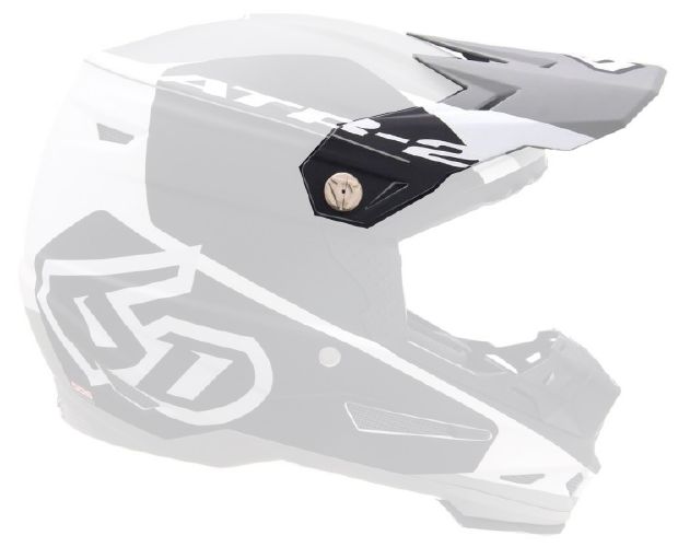 6D ATR-2 Shadow Visiera, Opaco Bianco/Nero