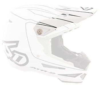 6D ATR-2 Recon Visiera, Blanco/Negro