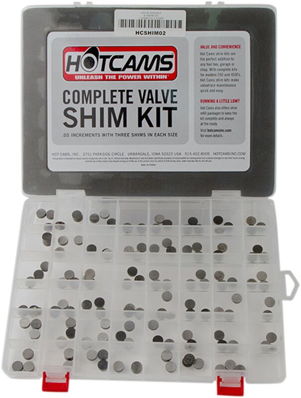 Hot Cams Valve Shim Kit and Refill Package