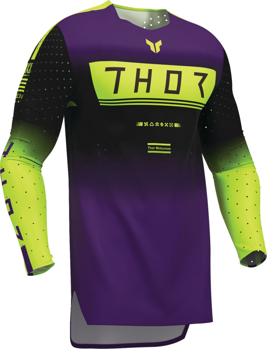 THOR Sportmode Geo Jersey Musta/ Violetti/ Keltainen