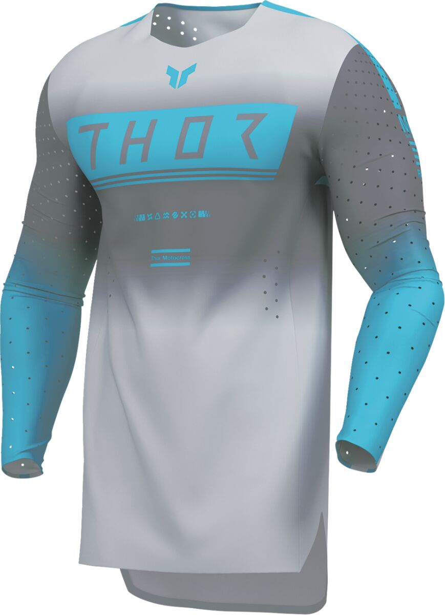 THOR Sportmode Geo Jersey Aqua/ Charcoal/ Grå - 5