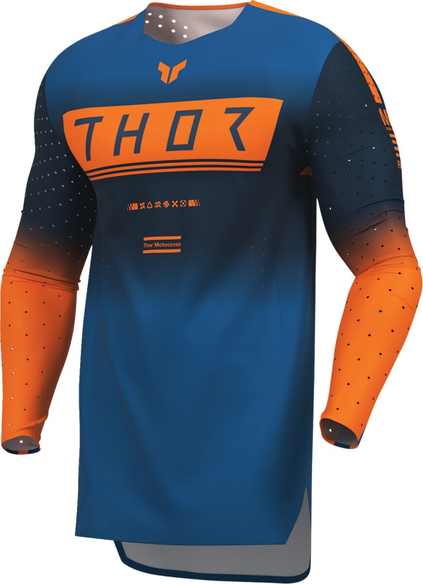 THOR Sportmode Geo Jersey Blue/ Midnight Blue/ Orange - 4