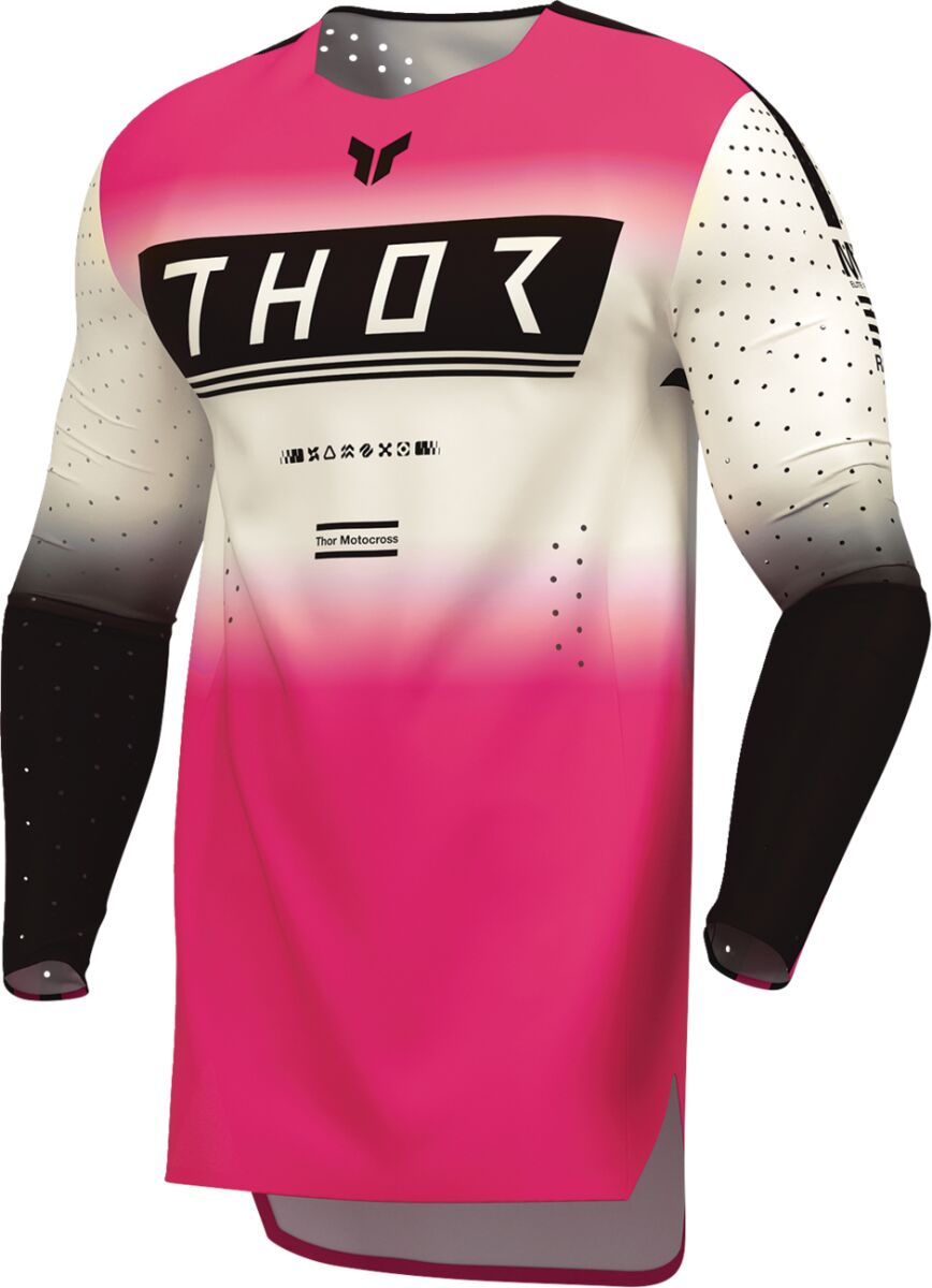 THOR Sportmode Geo Jersey Svart/ Rosa/ Vintage White - 7