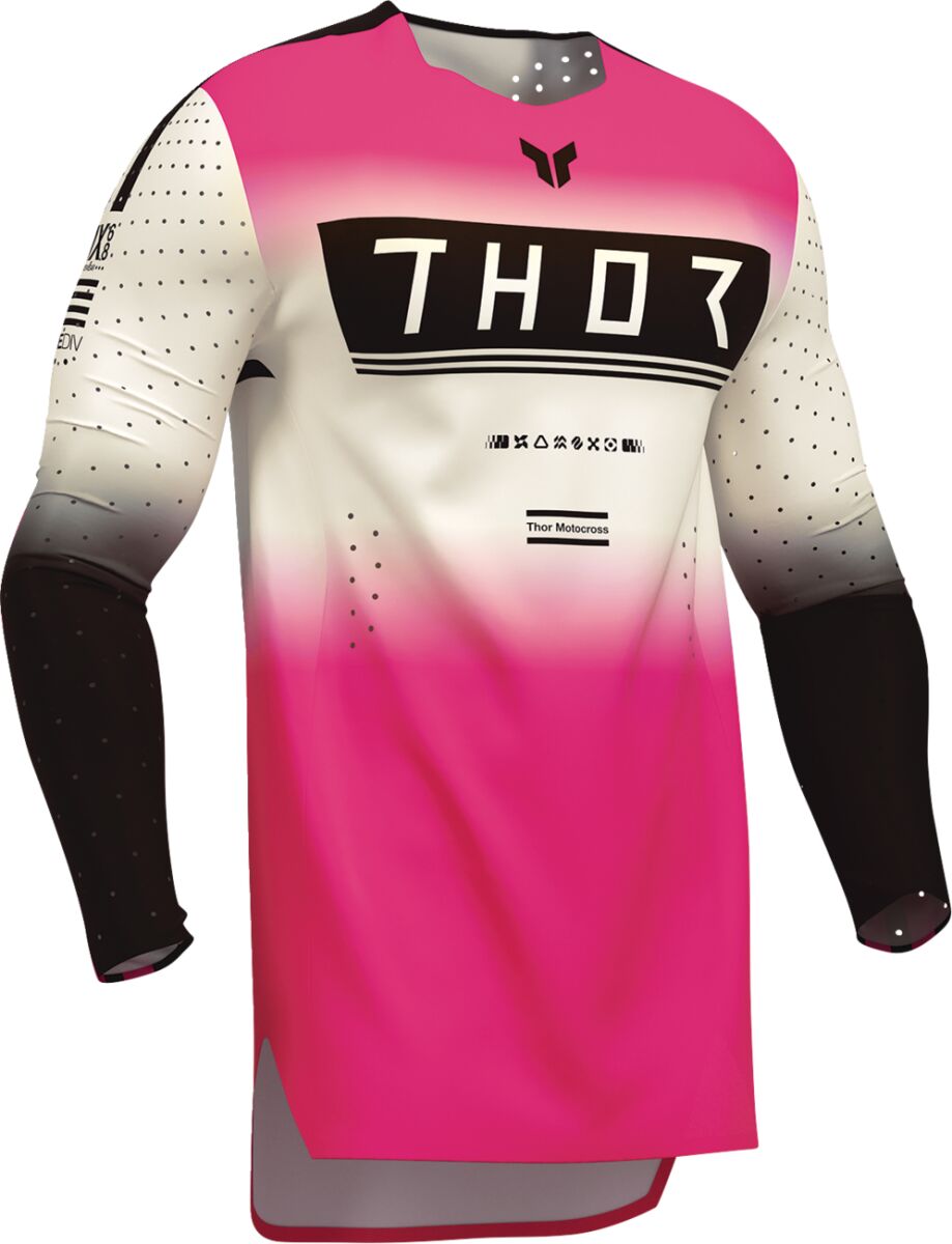 THOR Sportmode Geo Jersey Svart/ Rosa/ Vintage White