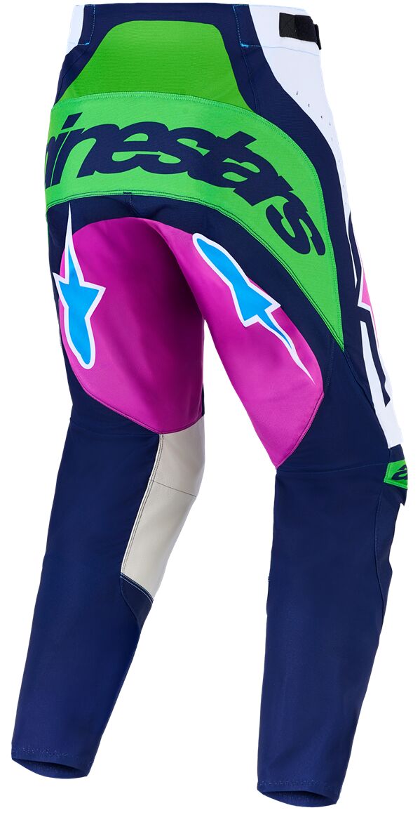 Alpinestars Techstar Maven Crossbyxor Cyan/ Blå/ Hi-Vis Grön/ Rosa - 2
