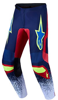 Alpinestars Fluid Drag Crossihousut Sininen/ Sininen/ Punainen/ Valkoinen