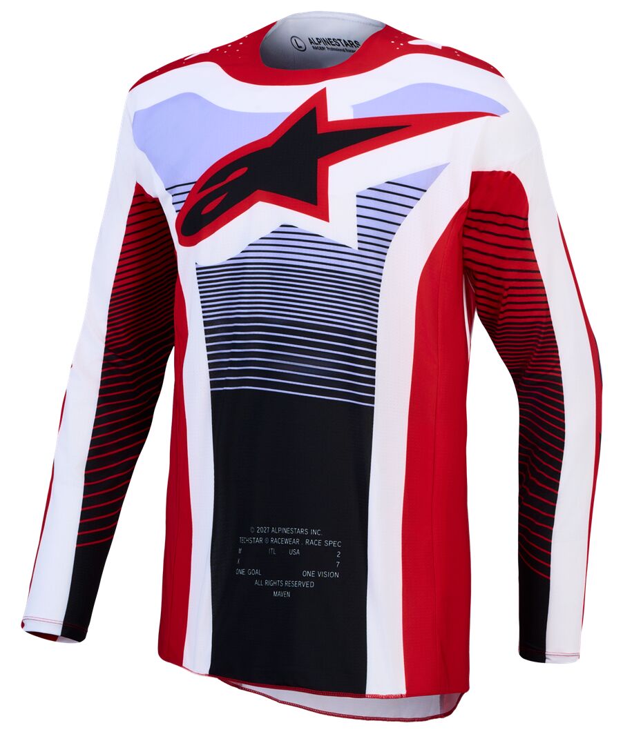 Alpinestars Techstar Maven Crosströja Svart/ Röd/ Vit