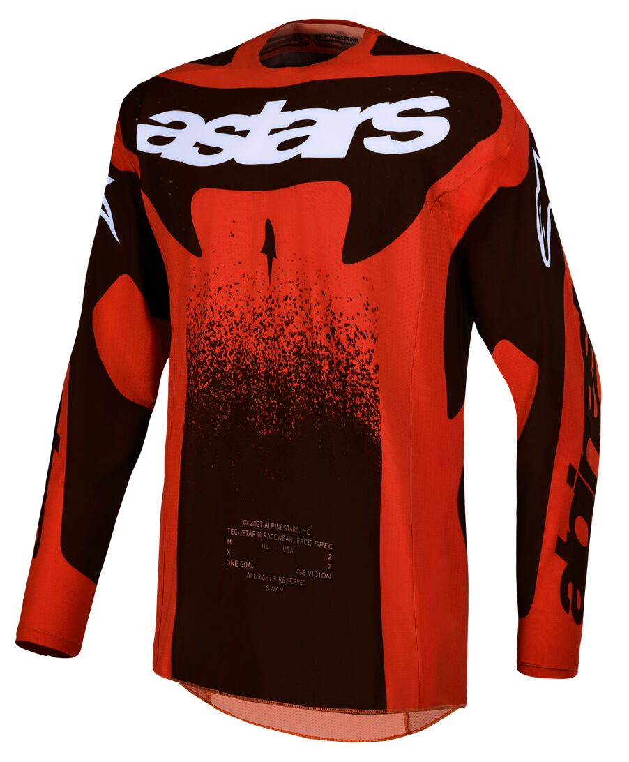 Alpinestars Techstar Swan Crosstrui Zwart/ Rood/ Wit