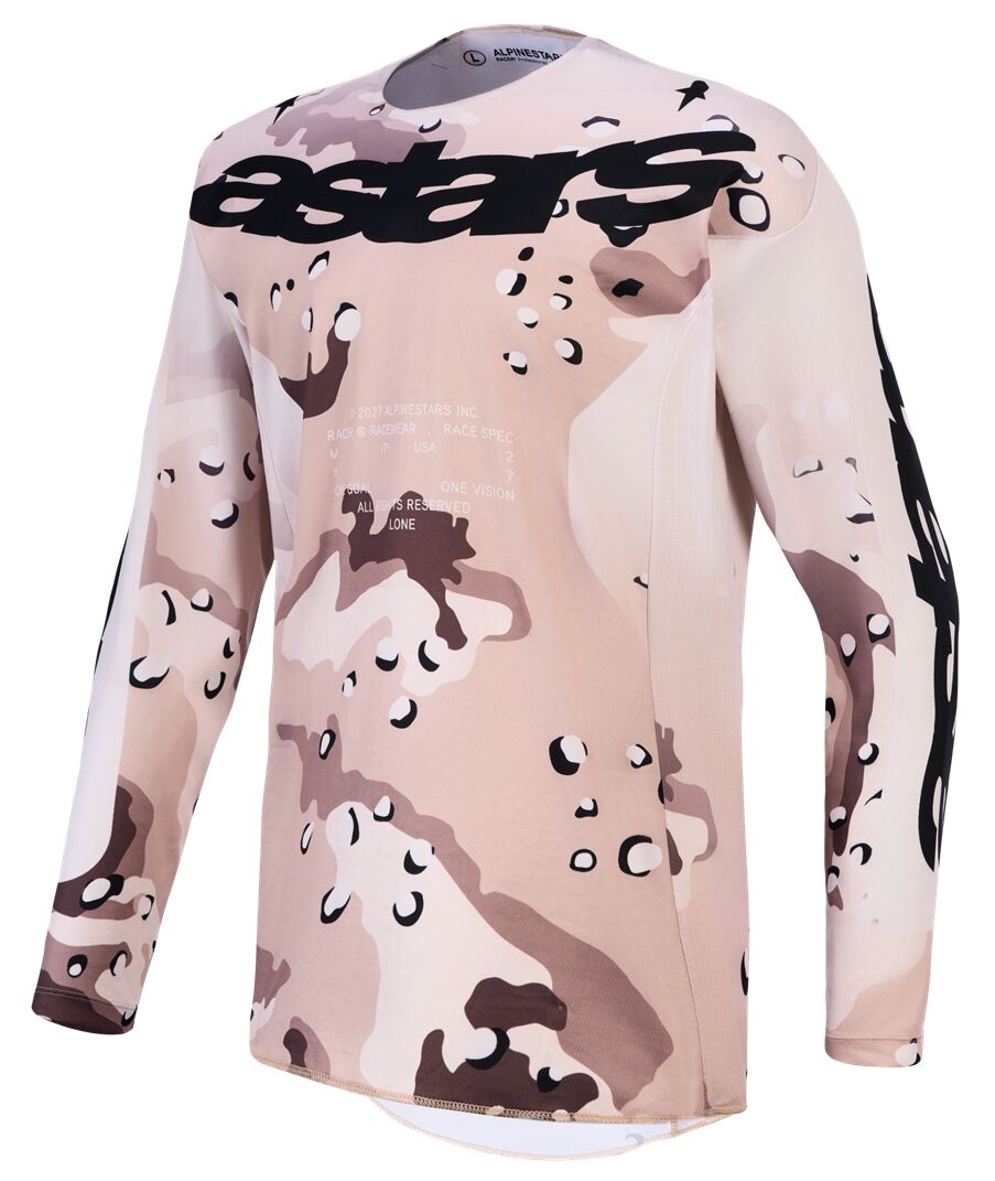 Alpinestars Racer Lone Crosstrøje Sort/ Brun/ Camo/ Off-White/ Brun/ Hvid