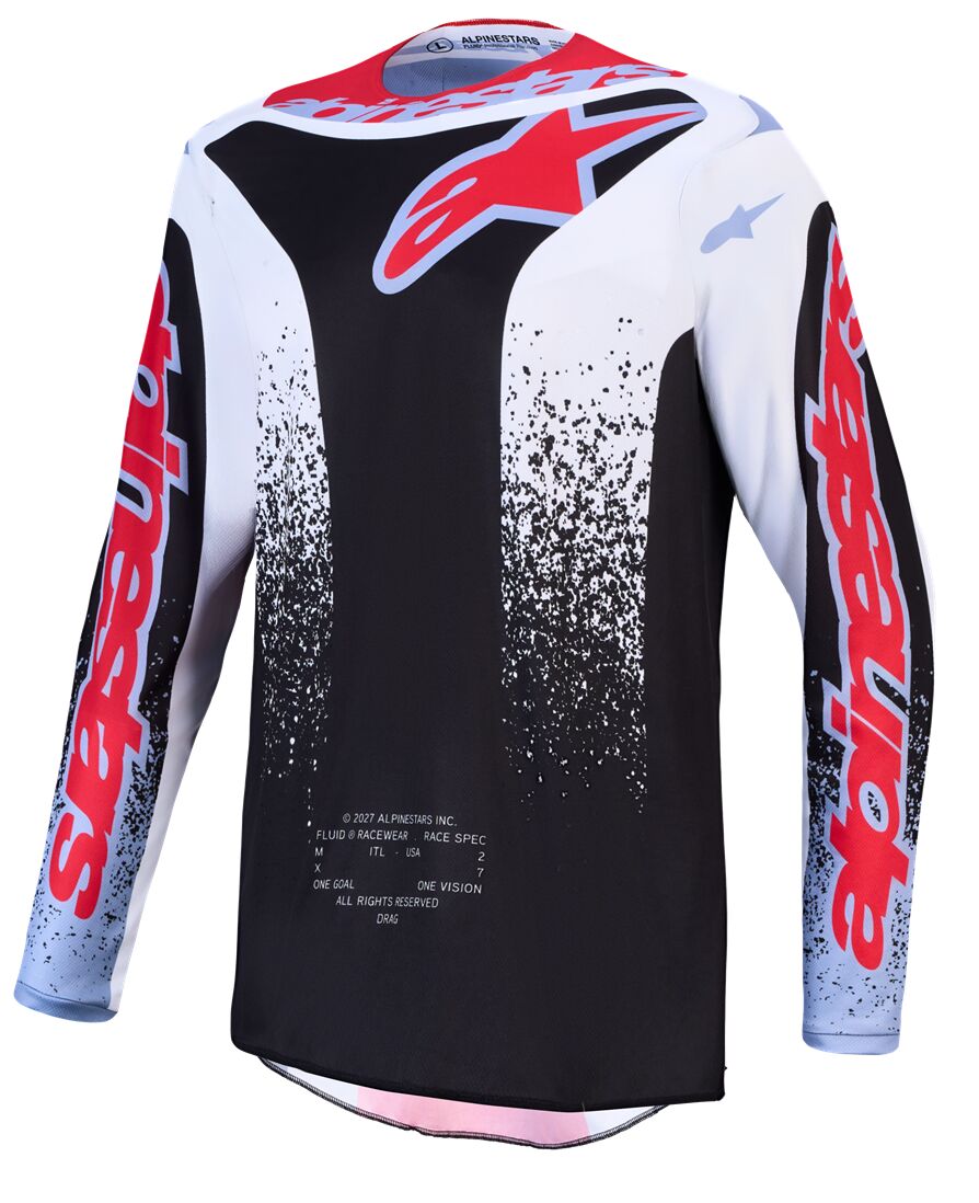 Alpinestars Fluid Drag Crosstrøje Sort/ Blå/ Rød/ Hvid