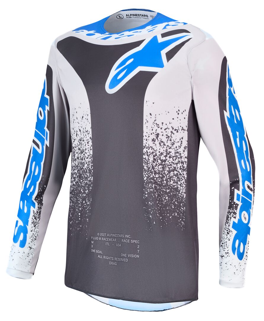 Alpinestars Fluid Drag Crosstrui Blauw/ Grijs/ Wit